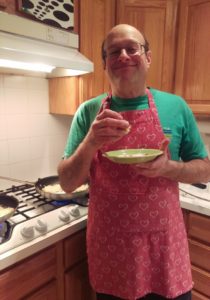 Terry Making Latkes